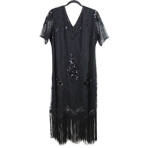 Fringe Sequin Beaded Flapper Dress - Picture 16 of 16